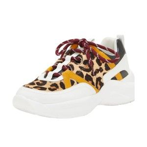 INC International Concepts Women's Shoes Gemella Low, Leopard Mustard, Size 8.5M